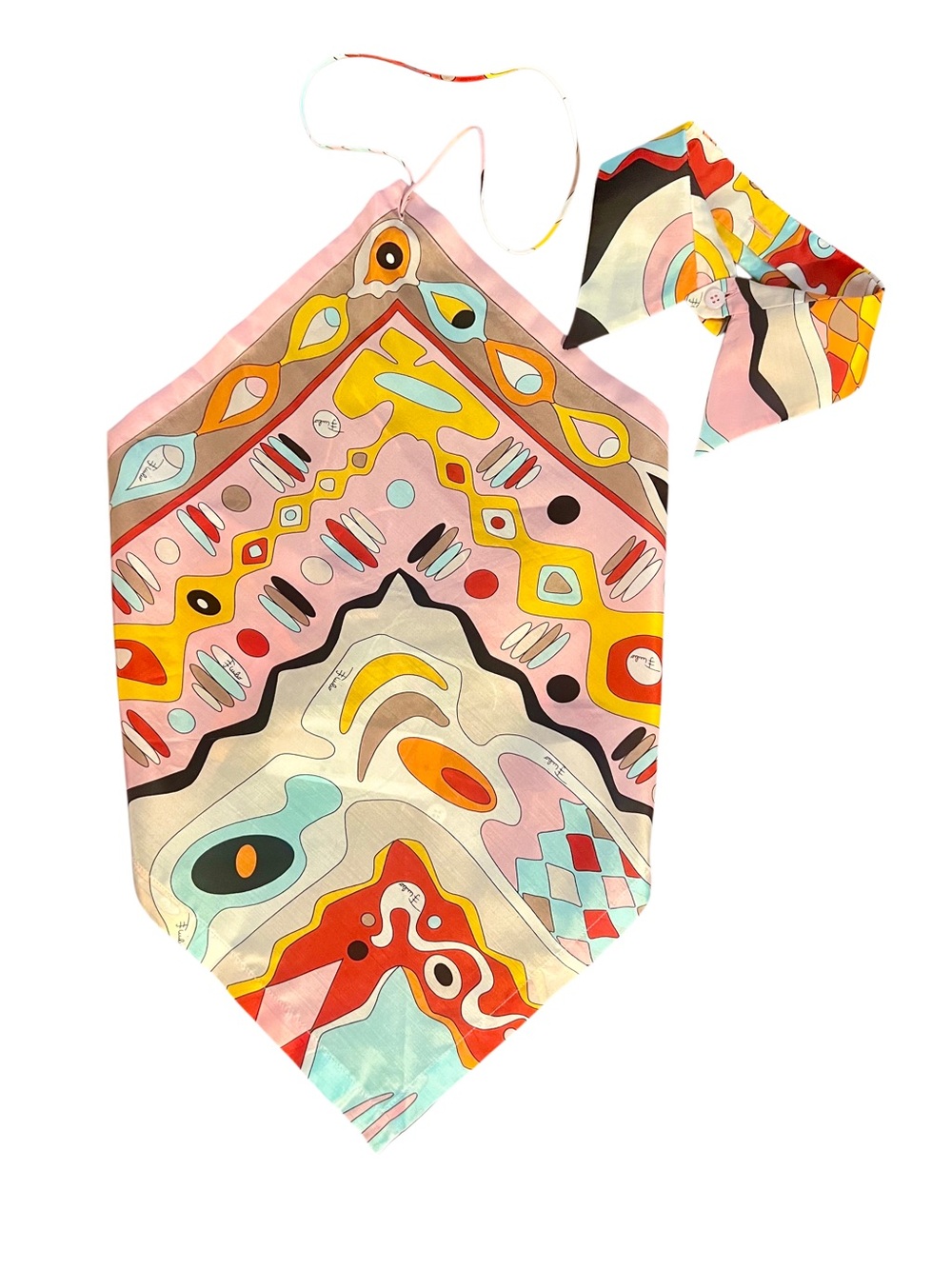 Vintage Emilio Pucci Silk Halter Top, NWT, IT 40 - Picture 2 of 8
